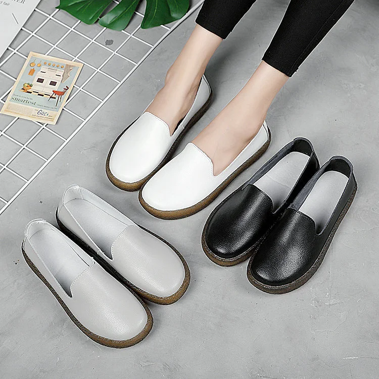 Genuine Leather Soft Soled Women's Shoes