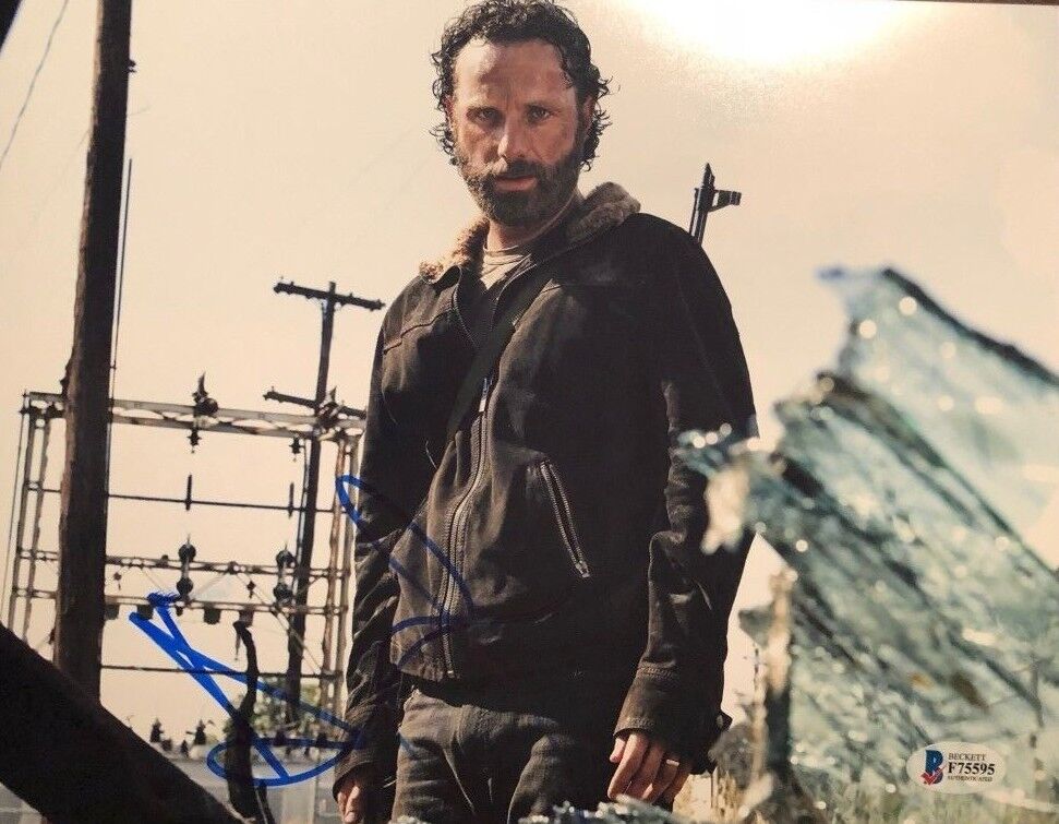 ANDREW LINCOLN SIGNED AUTOGRAPHED 8X10 Photo Poster painting WALKING DEAD BECKETT BAS