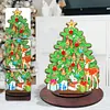 Wooden Desktop Diamond Art Kits Xmas Tree Diamond Painting Desktop Ornaments Kit