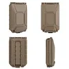 Modular Battery Storage Box Organizer for CR2032 AAA 18650 18350 CR123A (Khaki)