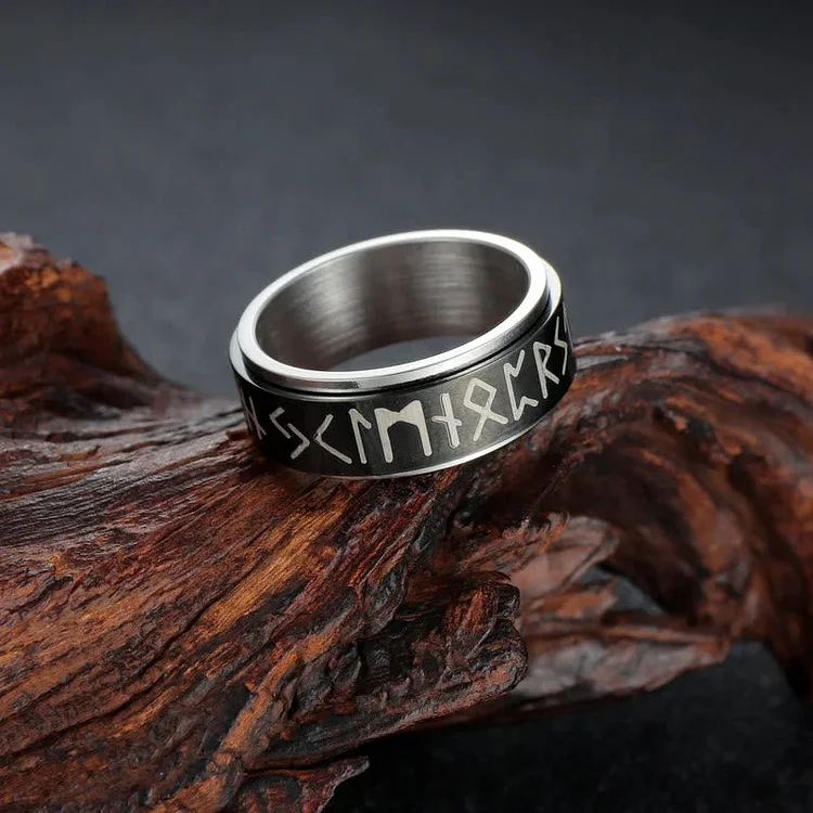 Coutureaura Classic Norse Rune Multicolor Style Ring