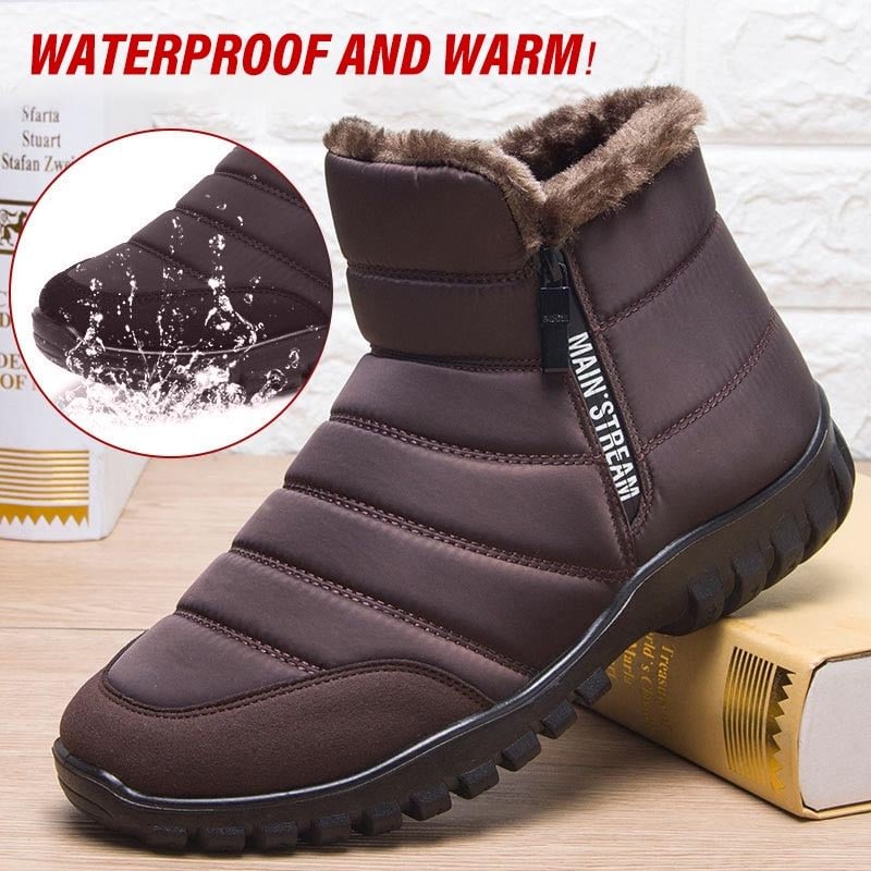 New Men Boots Winter Work Shoes For Men Warm Men Winter Boots Chunky Shoes Man Sneakers Waterproof Man Cotton Shoes Large Size