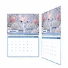 2027 New DIY Diamond Painting Flower Animal Wall Calendar Kit 12-Month Flip Calendar Design Home Decor