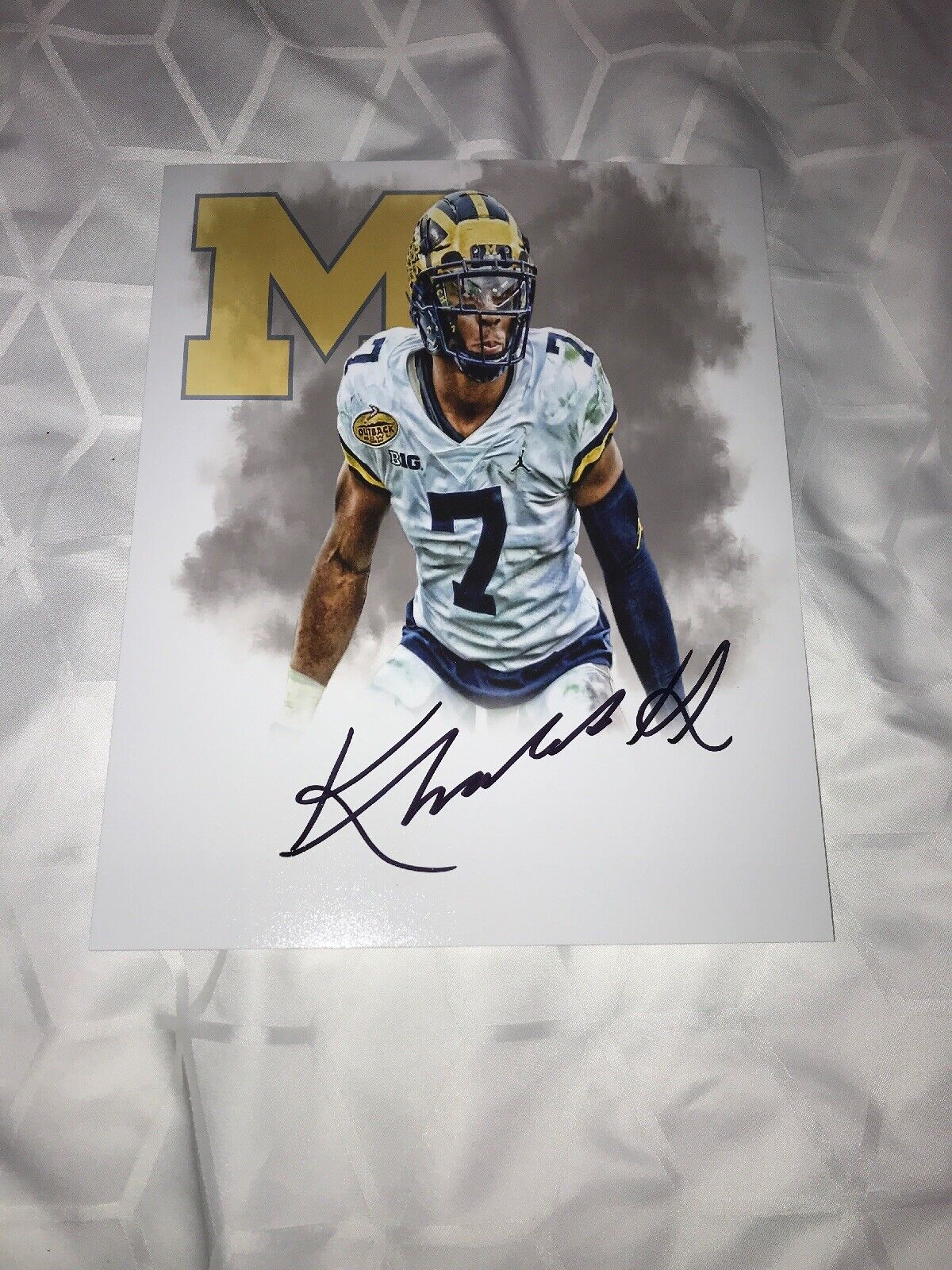 Khaleke Hudson Michigan Wolverines signed autographed 8x10 football Photo Poster painting B