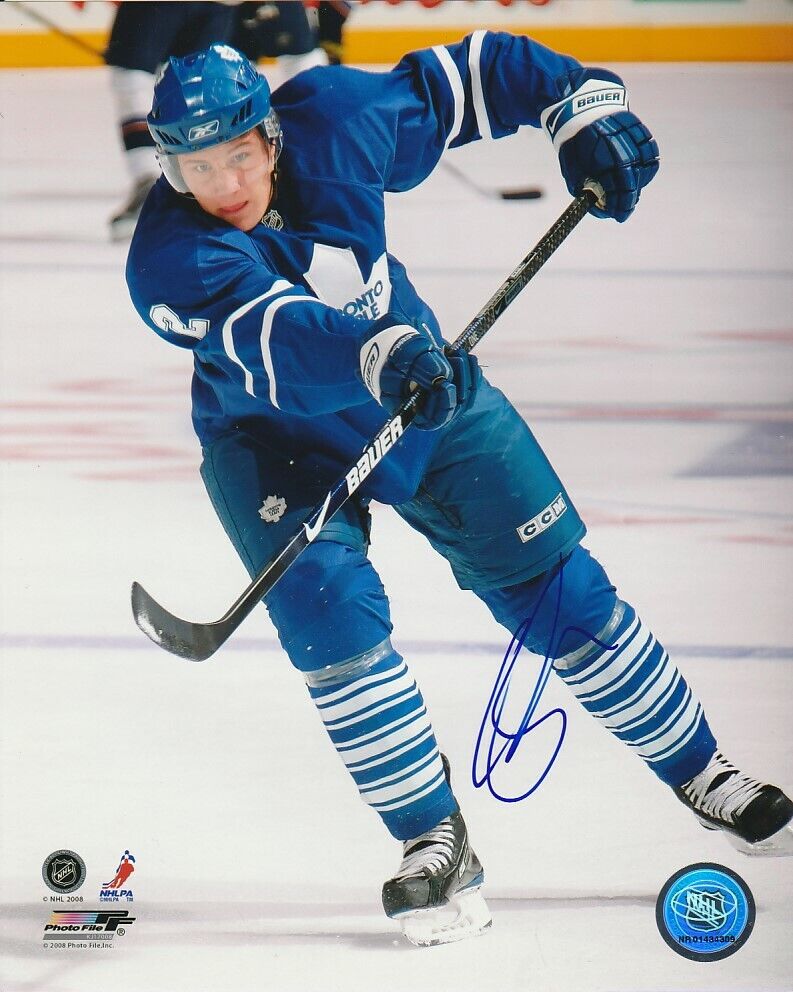 LUKE SCHENN SIGNED TORONTO MAPLE LEAFS 8x10 Photo Poster painting #3 Autograph PROOF!