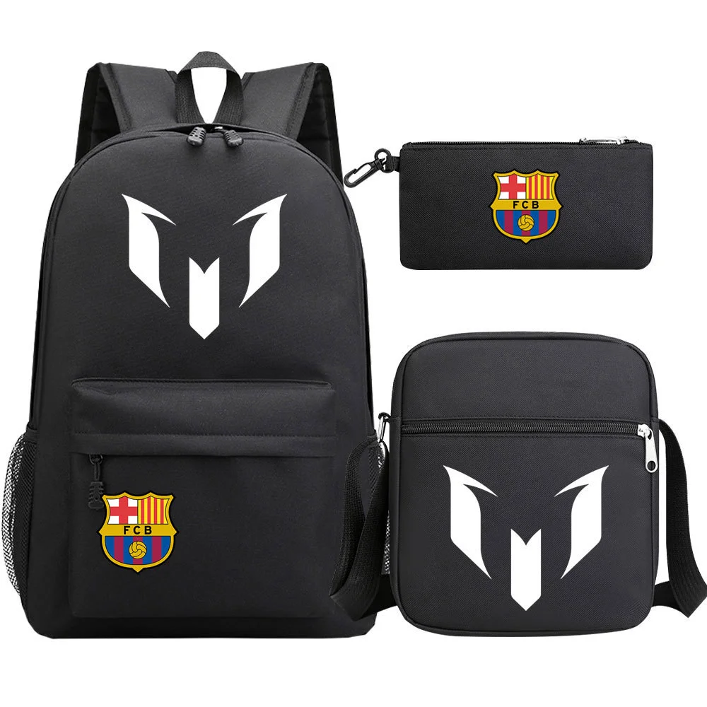 Buzzdaisy Get your little soccer star ready with Lionel Messi-themed 3-piece schoolbag set