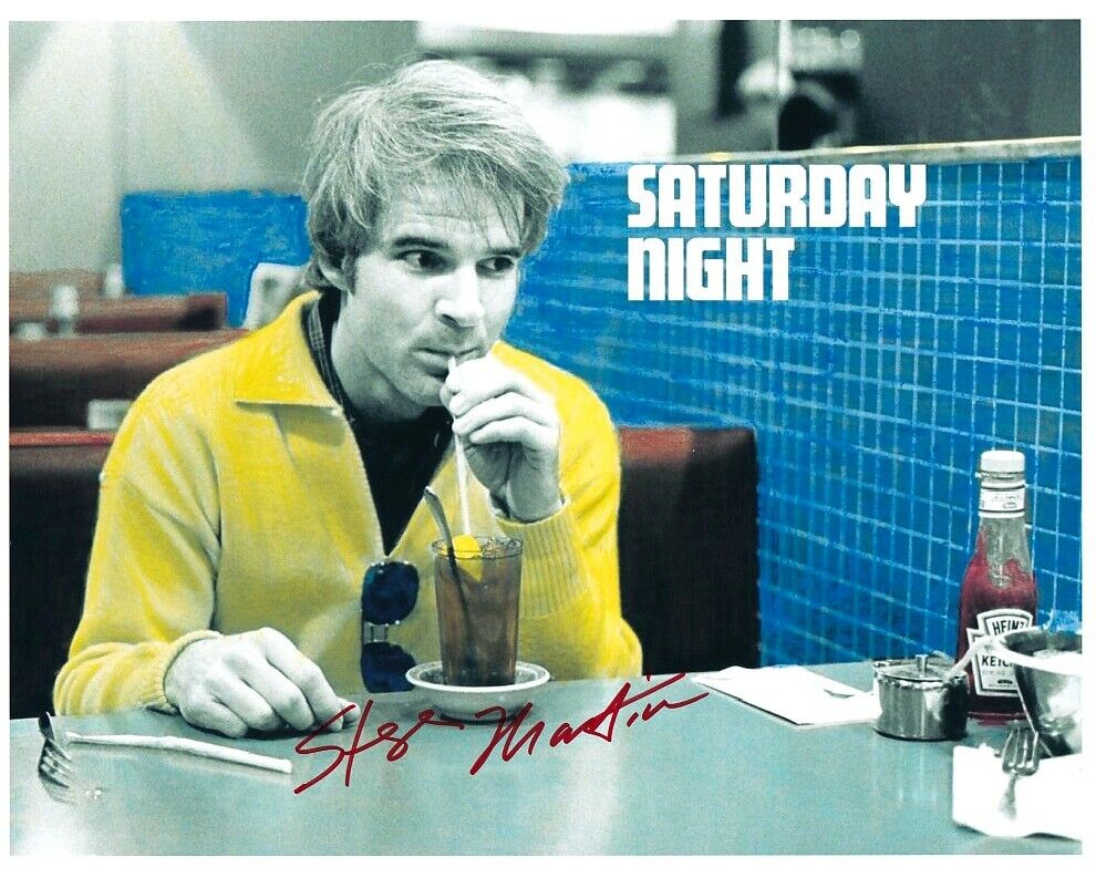 STEVE MARTIN signed SATURDAY NIGHT LIVE 8x10 w/ coa GREAT CLOSEUP IN NYC DINER