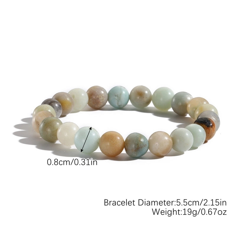 Retro Round Natural Stone Bracelets In Bulk