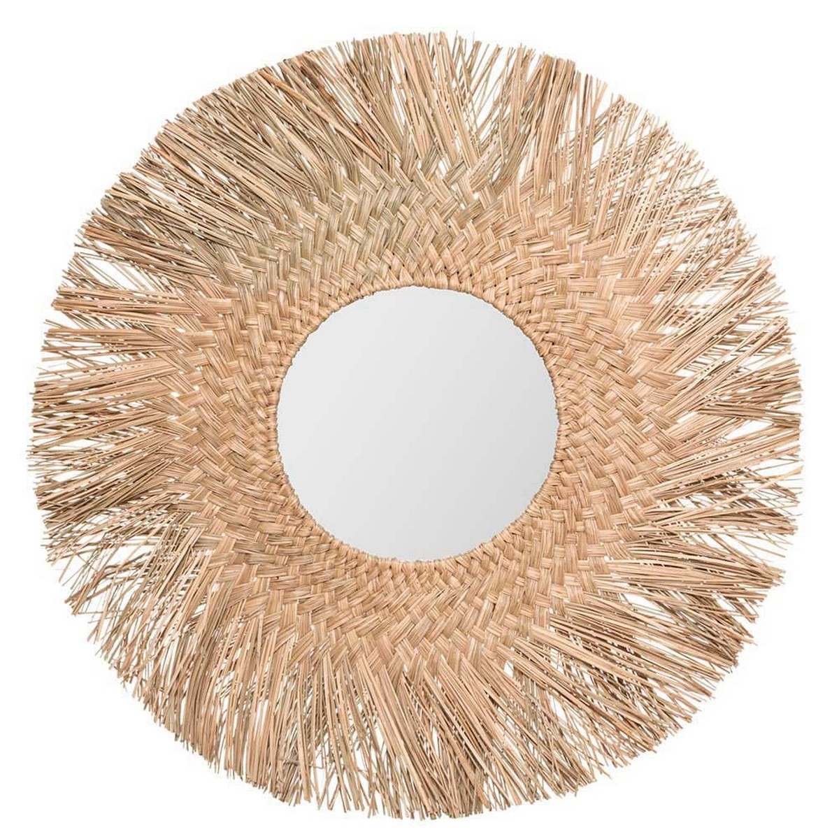 Wall mirror Atmosphera Jungly Circular Natural Rushes (&Oslash; 80 cm)