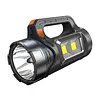 Rechargeable Solar High Power Searchlight Big Flashlight Waterproof for Outdoor