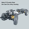 AMK RC Car Chassis Frame Builders Kit Ultra Realism Scale LC80 Metal Adjustable Wheelbase for 1/10 RC Crawler Off-Road Truck Model