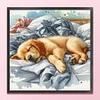 Sleeping Golden Retriever-11CT Stamped Cross Stitch 40*40cm tapestrymarket