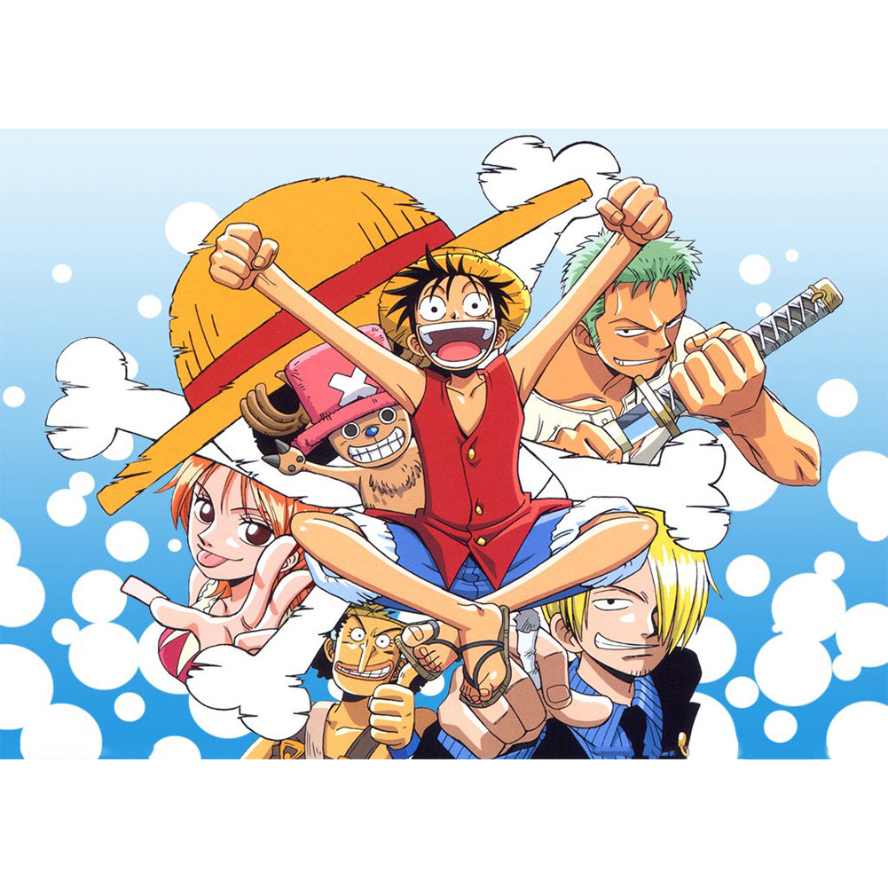One Piece Anime Cartoon 40*30CM(Canvas) Full Round Drill Diamond Painting gbfke