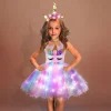 Kid Girls Shiny Unicorn Dresses