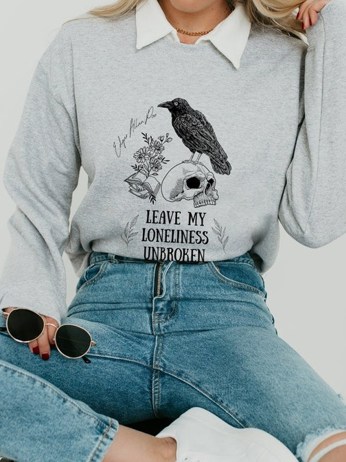 Dark Academia Edgar Allan Poe Sweatshirt / TECHWEAR CLUB / Techwear