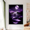 (US Only)Waterfall Printed Cross Stitch Kit 40x60cm DIY 14CT Thread Art Needlework Decor