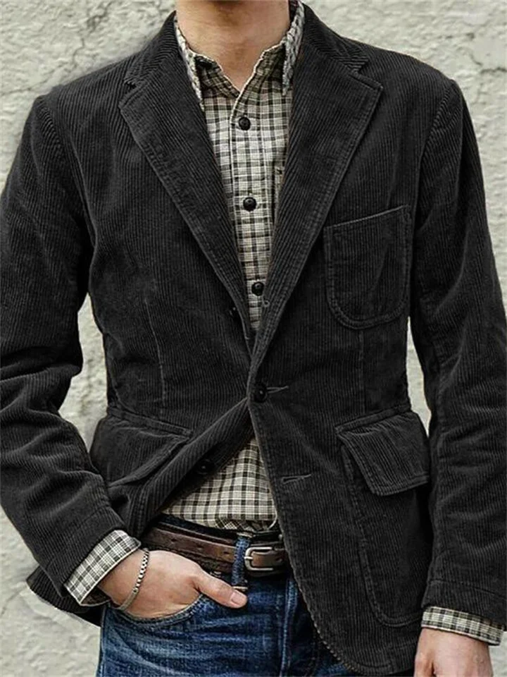 Men's Casual Fashion Solid Color Coat