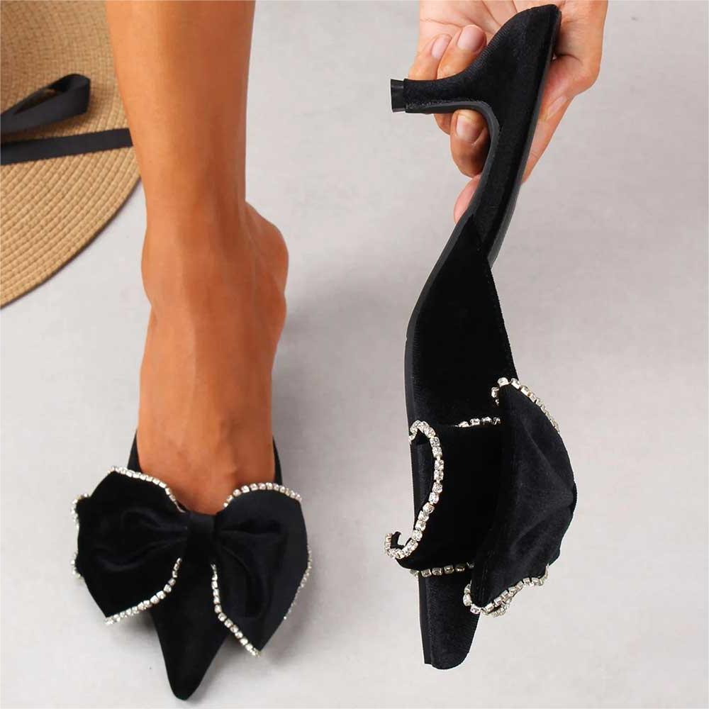 Kitten Heel Mules On FSJ Shoes