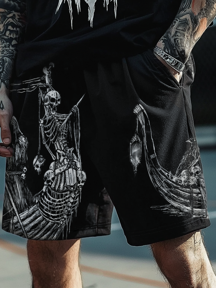Satanic Skull Devil Charon Dark Digital 3D Printed Shorts / Rvogue / Rvogue