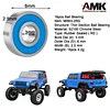 AMK 20pcs Rubber Sealed Bearings Set, Steel Ball Bearing Set for Axial SCX24 90081 AXI00001 AXI00002 AXI00004 AXI00005 AXI00006 1/24 RC Crawler Car Upgrade Parts