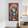 >SALE<5D DIY Full Round Drill Diamond Painting Rainbow Cat Kit Home Decoration 40x70cm