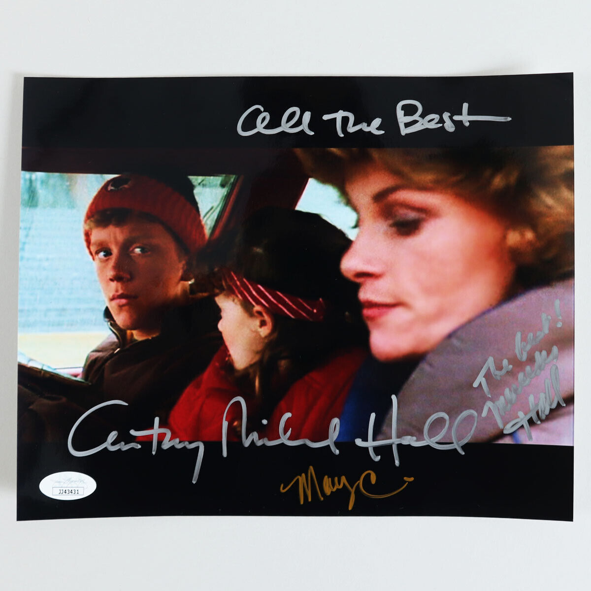 Anthony Michael Hall Signed Photo Poster painting w/Mercedes Hall & Mary Christian Breakfast ...