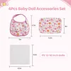 12"-16" Pink and White Bib Set 4 Pcs Reborn Baby Doll Accessories Set - RBBI-Myrebornbabydoll&reg; Myrebornbabydoll&reg;
