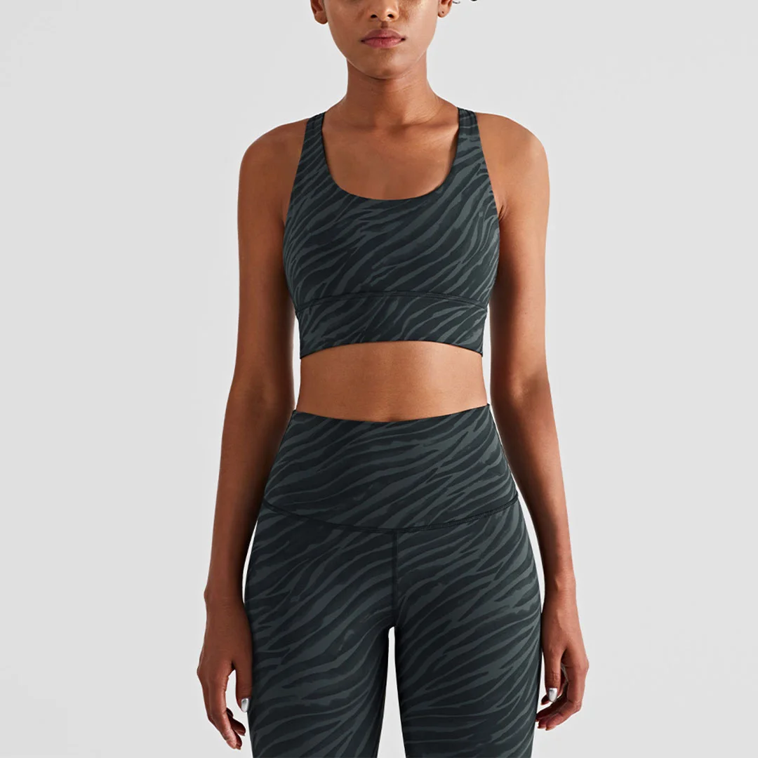 Tie-dye back cross-sports bra