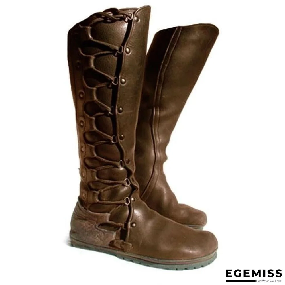 Flat Heel Winter Leather Boots | EGEMISS
