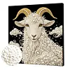 DIY Pearl Painting Sheep for Home Wall Decor with Frame(30x30cm)
