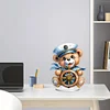 Diamond Painting Acrylic Sailing Bear Desktop Ornaments for Home Decor