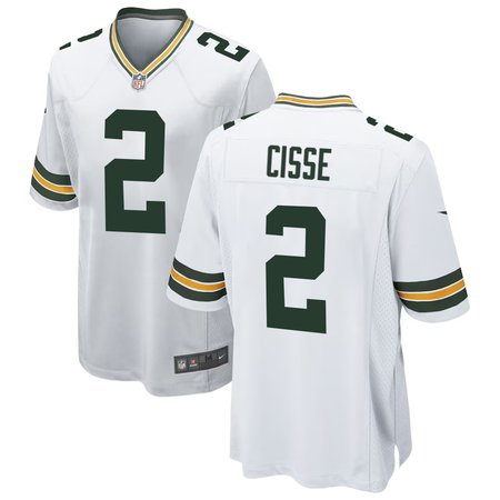 Men's Green Bay Packers #2 Brandon Cisse White 2026 NFL Draft Game Jersey
