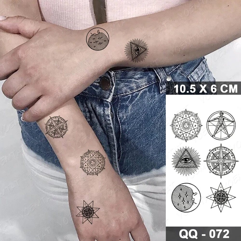 Waterproof Temporary Tattoo Sticker Cloud Lightning Magic Flash Tatoo Small Cute Crystal Hand Wrist Fake Tatto For Body Art