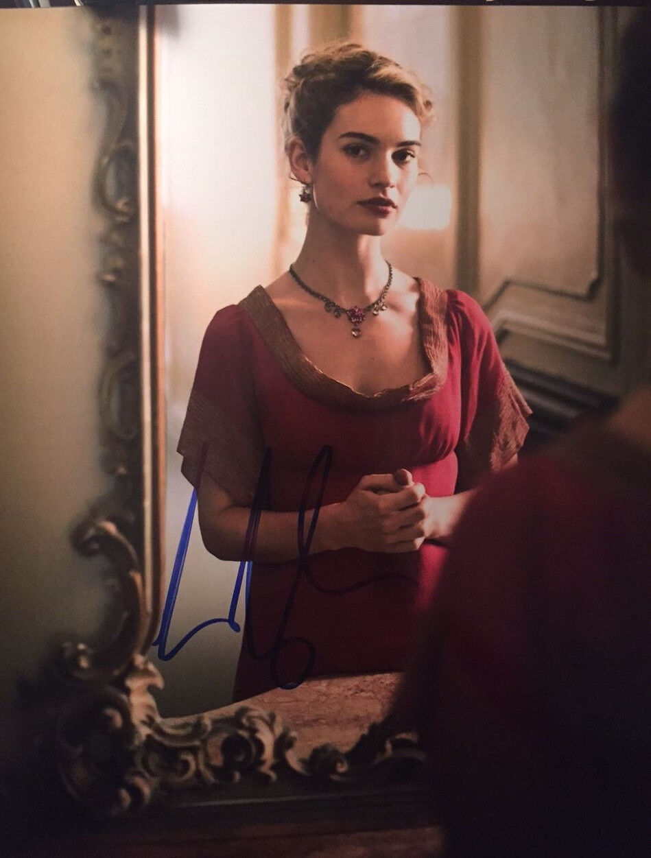 Lily James signed autographed 8x10 Photo Poster painting Cinderella War and Peace