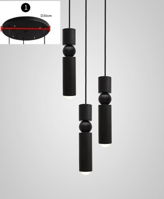 Nordic Pendant Lamp Modern Kitchen Lamp Dining Room Bar Counter Shop Pipe Pendant Down Tube LED Lights Office Livingroom