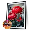 Papillon pivoine-plein diamant rond peinture-30 * 40cm