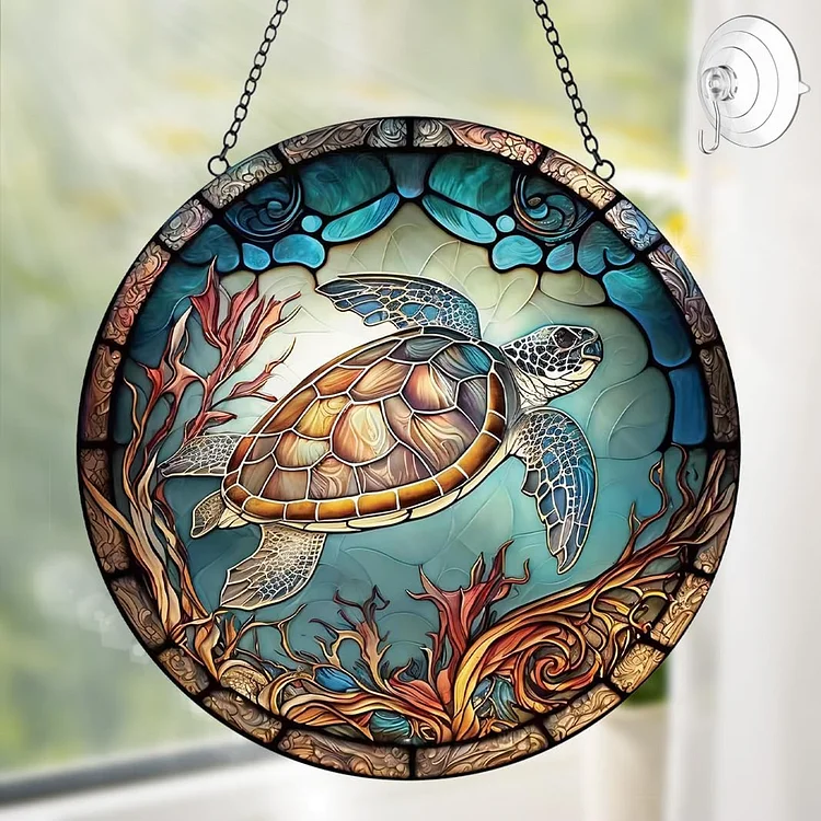 Turtle - Suncatcher Hanging Ornament WH005