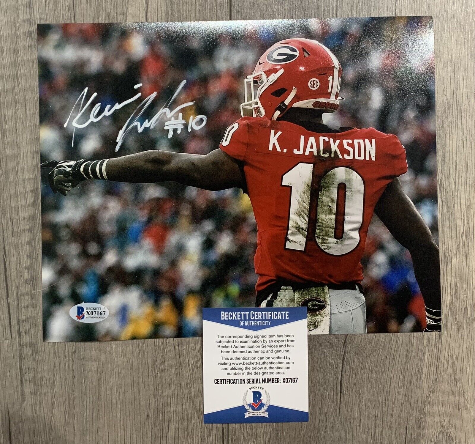 KEARIS JACKSON Autograph Signed Georgia 11x14 Photo Poster painting Beckett COA