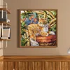 Wicker Cat Full 14CT 2 Strands DIY Stamped Cross Stitch Kits for Beginners Adults Home Wall Decor Cross Stitch Art and Crafts Kits 40x40cm tapestrymarket