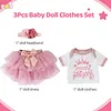 17"-20" Reborn Baby Doll Pink and White Skirt 3 Pcs Set Clothing Accessories - RBBI-Myrebornbabydoll&reg; Myrebornbabydoll&reg;