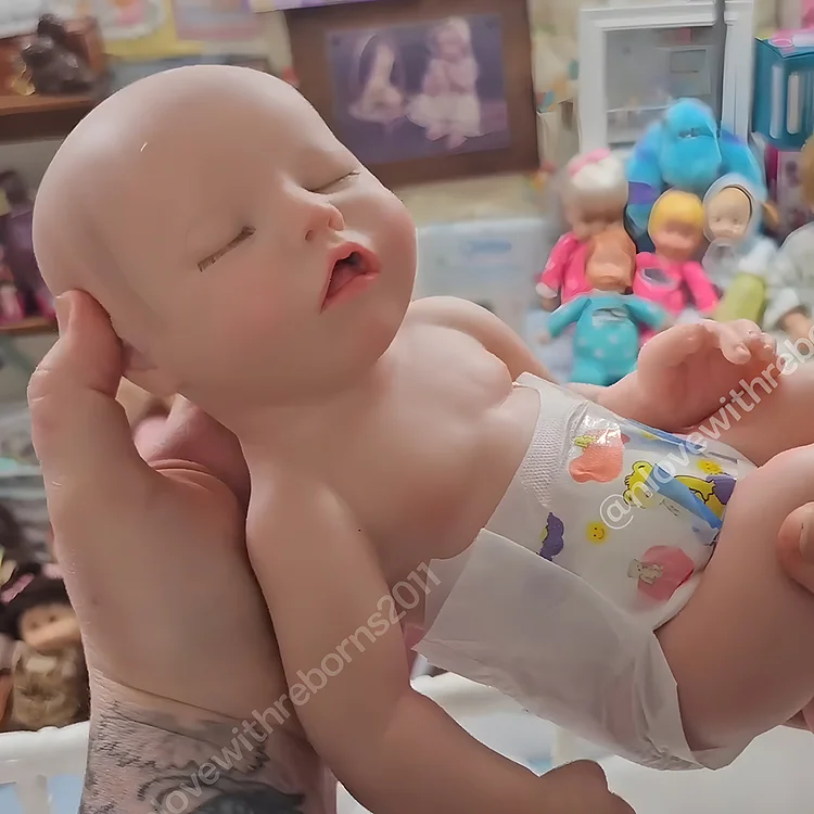 [Wet and Drink System]Babeside Twinnie 12"/16" Realistic Silicone Sleeping Baby Little Infant Girl