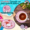 8PCS DIY Diamond Painting Art Acrylic Coaster Kit (Pink Gnome)