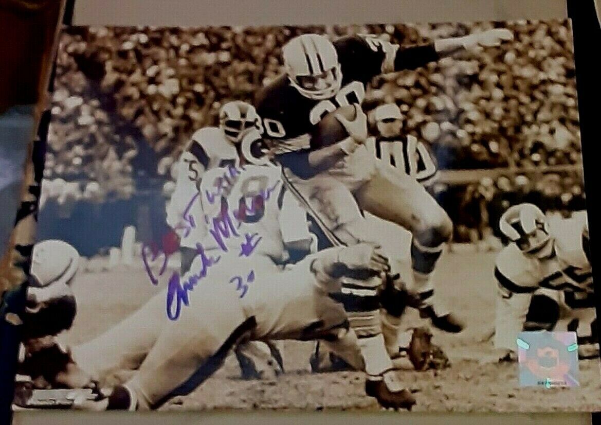 Chuck Mercein Green Bay Packers SIGNED AUTOGRAPHED Photo Poster painting FILE 8x10 COA NFL B&W