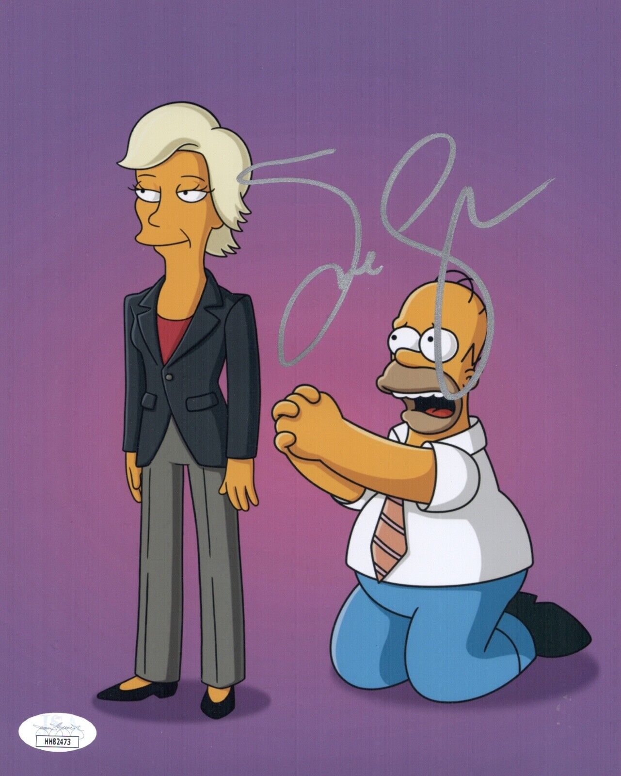 JANE LYNCH Hand Signed 8X10 THE SIMPSONS Photo Poster painting IN PERSON Autograph JSA COA Cert