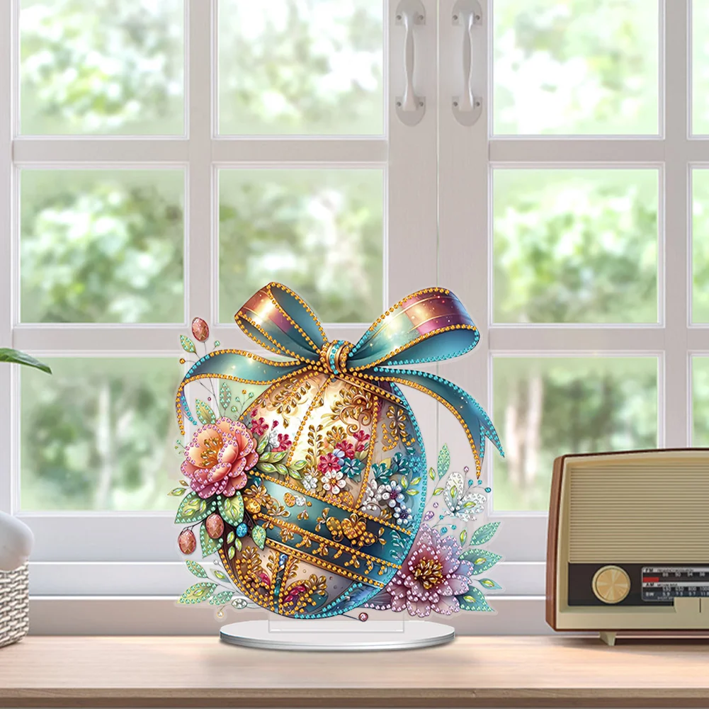 DIY Easter Egg Diamond Painting Ornaments Table Top Rhinestones Art Decors
