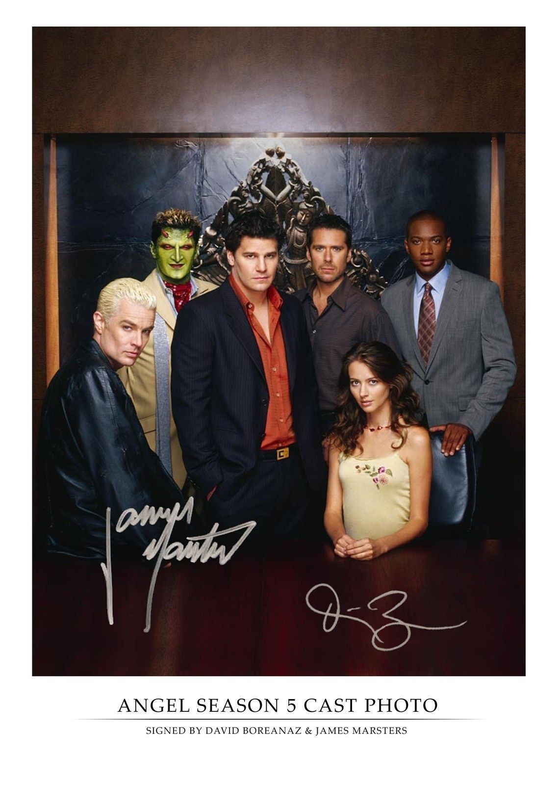 ANGEL - DAVID BOREANAZ & JAMES MARSTERS AUTOGRAPH SIGNED PP Photo Poster painting POSTER