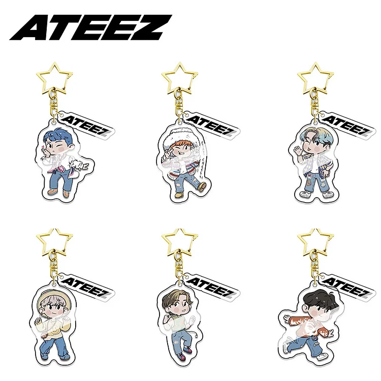 ATEEZ Cute Member Acrylic Keychain