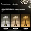Crystal Table Lamp Cordless Desk Lamp Dimmable Sleeping Light for Restaurant Bar
