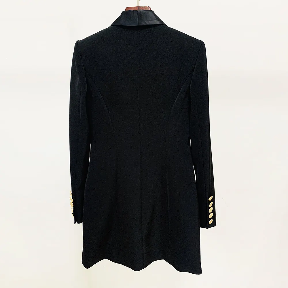 Nigikala Nigikala Star New Coat Dress Fashion Double-Dbutled Buckle Of The Verted-Faced Green Fruit Collar Long-Term Suit Dress