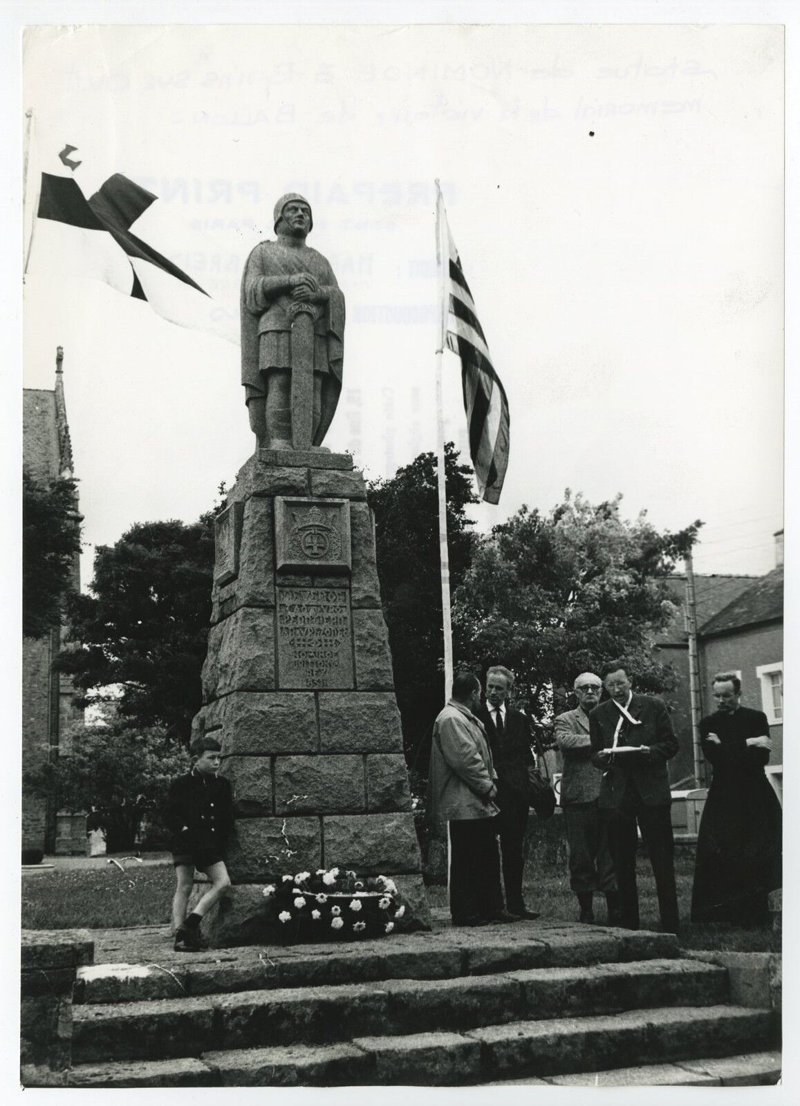 French History - Statue of Nomino?, Brittany - Vintage Photo Poster paintinggraph